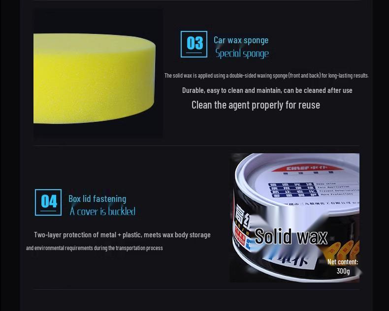 Carplan Advanced Solid Wax: Black & White Car Polish for Maintenance and Shine