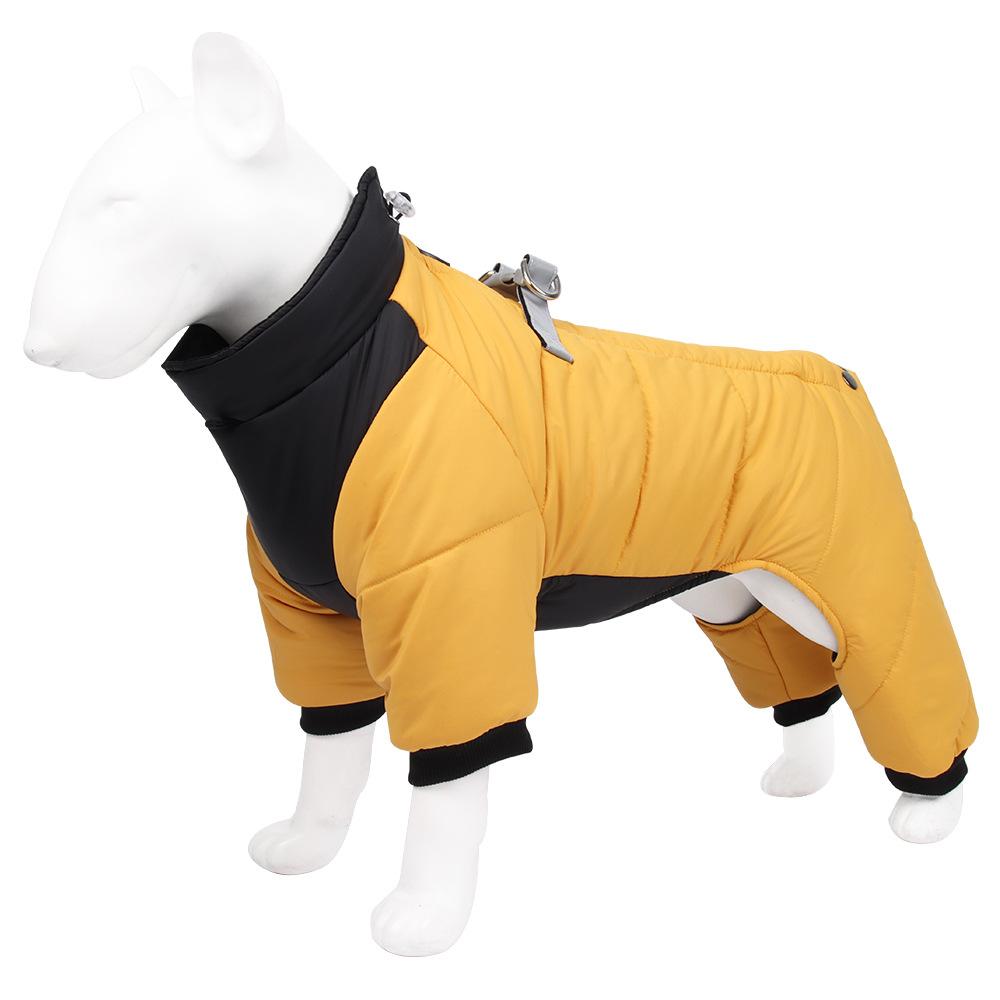 CHINA New Pet Four-Legged Cotton-Padded Clothes Thickened Warm Puppy Clothes Windproof Waterproof Pet Coat