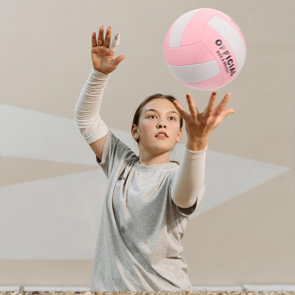 Мягкий волейбольный игровой тренинг для занятий спортом в помещении, для игр на открытом воздухе, пляжное надувное оборудование, розовый стандартный размер 5, волейбол