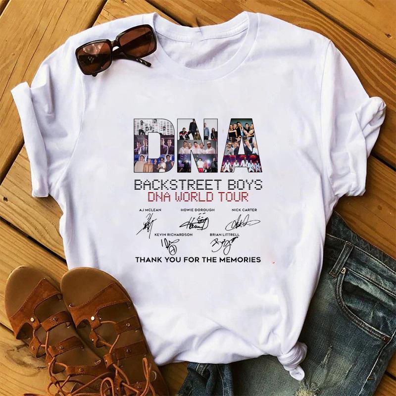 New Arrival 2025 Cool Women'S Clothing Backstreet Boys Graphic Print Tshirts Femme Harajuku Shirt Hip Hop Music Love T Shirt