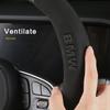BBKZ6 Car Anti-Slip Carbon Fiber Texture+Suede Type Car Steering Wheel Cover For BMW M X1 X2 X3 X4 X5 X7 E36 E39 E46 E60 E70 E87 E90