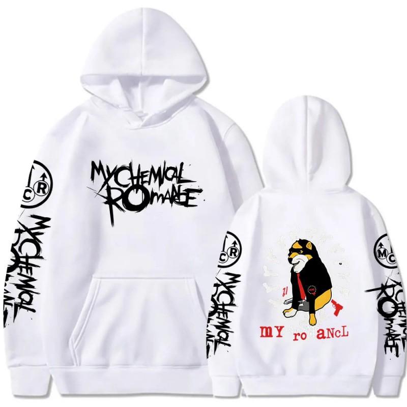 Худи Rock Band My Chemical Romance Мужское - Черная Смесь Хлопка Графический Пуловер Толстовка Осенняя Повседневная Одежда