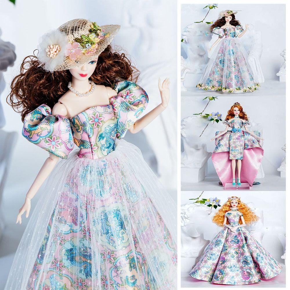 Свадебные платья из кружева в китайском стиле, роскошная одежда, костюм для кукол BJD 1/6 30 см, супермоделей