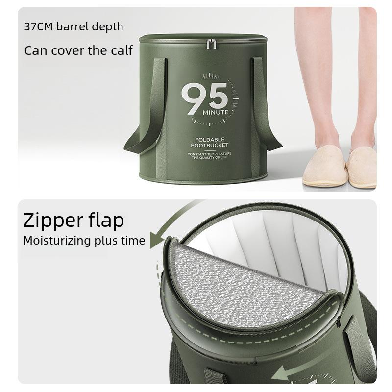 Портативная складная ванна для ног, складное ведро для спа-ванны для ног с крышкой, глубокое замачивание для дома и путешествий