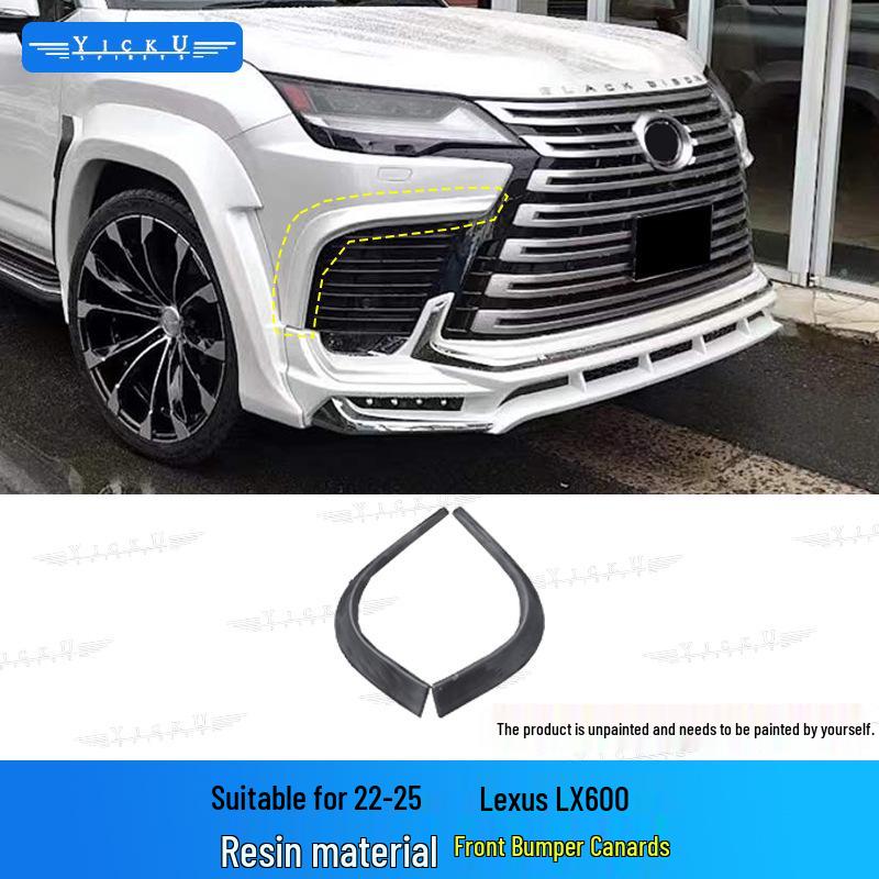 Ширококузовный обвес для Lexus LX600: Передний сплиттер, Задний диффузор, Расширители арок, Задний спойлер, Верхний спойлер, Ветровики и Малый комплект кузова WD.