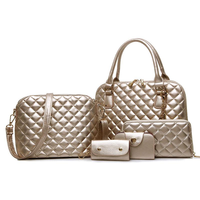 Модные женские сумки Новый модный набор из пяти предметов Сумки «мать и дитя» Наплечная сумка-кроссбоди Маленькая квадратная сумка