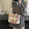 Niche Plaid Bag Women's  New Korean Version Trendy Fashion Portable Tote Bag Large Capacity Shoulder Messenger Bag