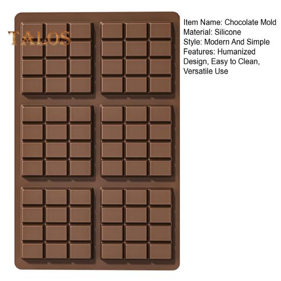 Силиконовая форма для шоколада с начинкой, квадратные формы для пищевого батончика, легко моющиеся, универсальные формы для выпечки домашних сладостей