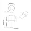 Shelf Pegs 12 Pcs Silver 8.6 x 8.6 x 14.6 mm Steel