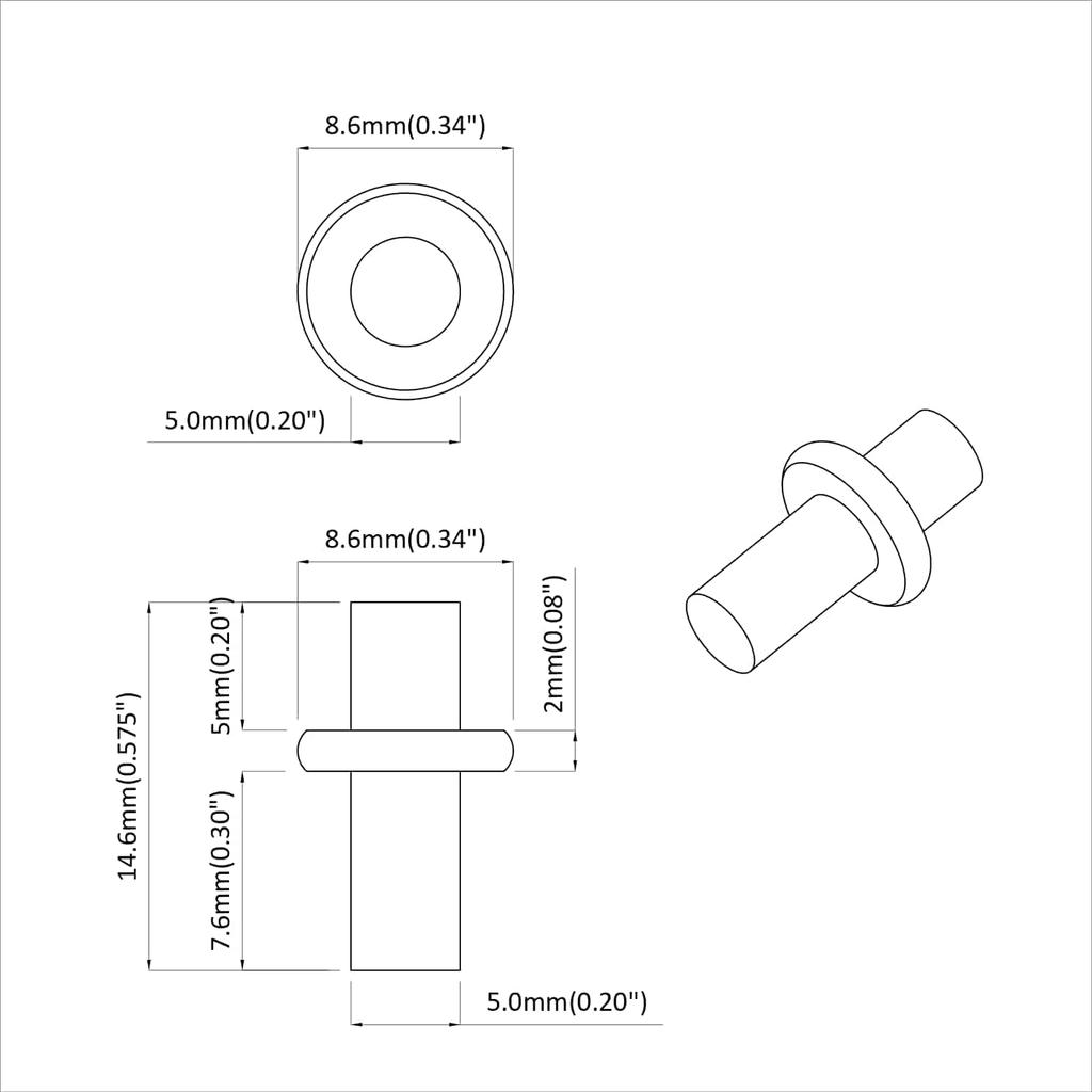 Shelf Pegs 12 Pcs Silver 8.6 x 8.6 x 14.6 mm Steel