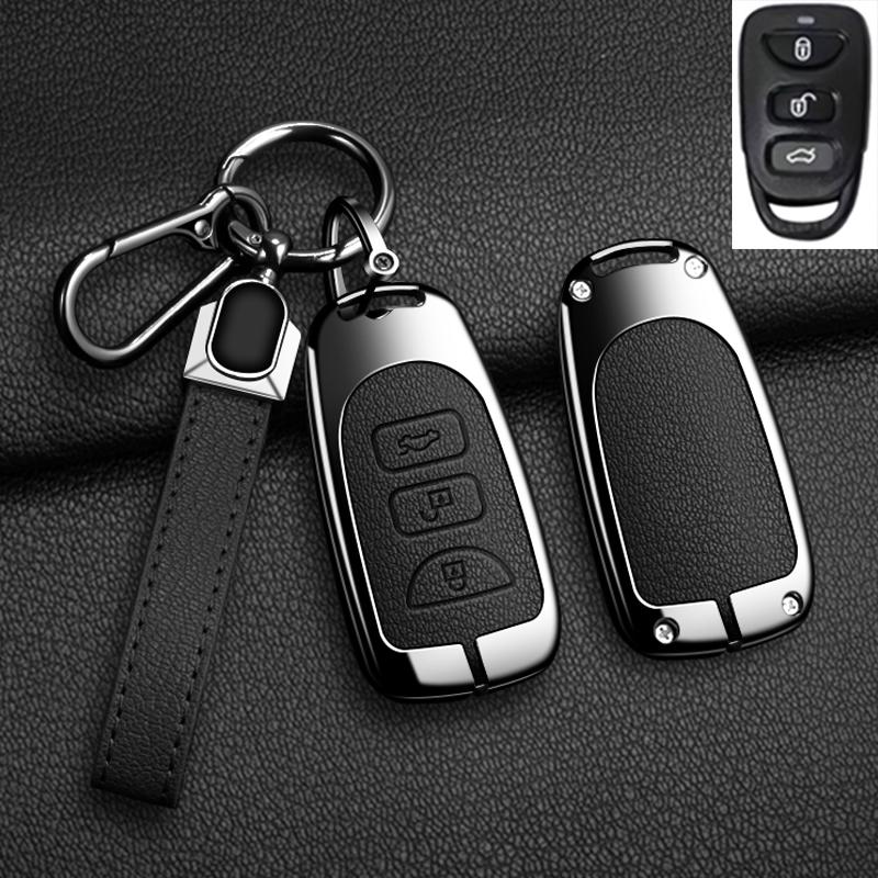Suitable Car Key Case Cover Holder For Hyundai Kia Tucson Sonata Santa FE Carens 2/3buttons Remote Key Protective Accessories