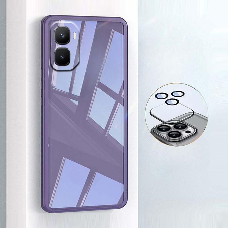 Чехол для infinix GT50 Pro Защита камеры Полупрозрачный Мягкий Силикон Ударопрочный с Пленками для Защиты Линзы