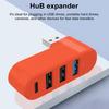 4-портовый USB 3 Скорость передачи Универсальный хаб 5 Гбит/с Подключи и работай Вращаемый на 180 градусов USB