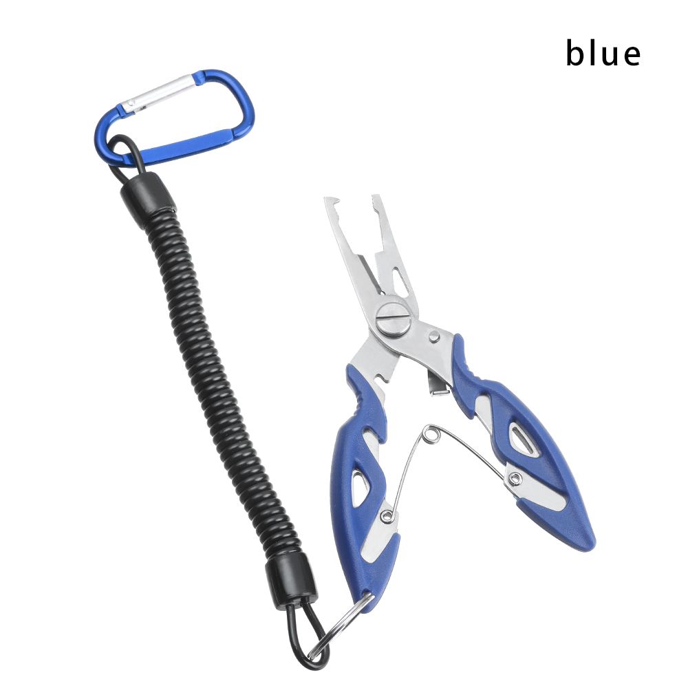 Multi-function with Lanyard Fishing Pliers Hook Removers Stainless Steel Scissor Bait Line Cutter