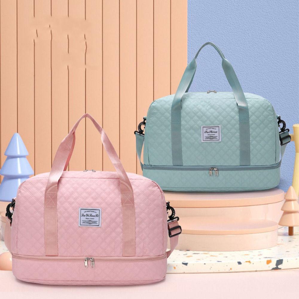 Wet Dry Separation Carry On Travel Bag Oxford Travel Tote Bag Portable Storage Handbag Outdoor