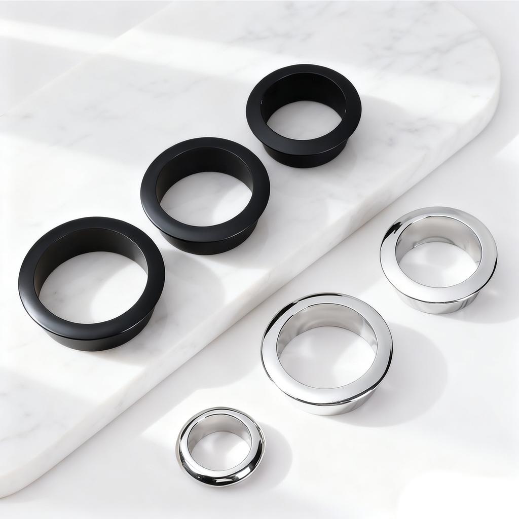 Компьютерный стол из цинкового сплава, кабельное кольцо, отверстие для электропроводки, декоративная заглушка вентиляционного отверстия шкафа, порт для кабельного вывода, мебельная фурнитура