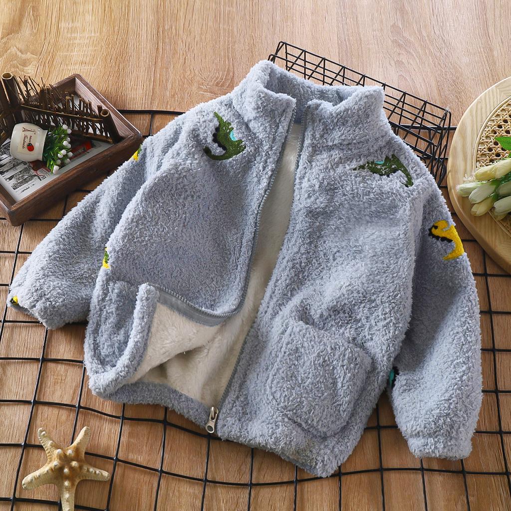 Children's Spring and Fall Lapel Padded Warm Cute Jacket