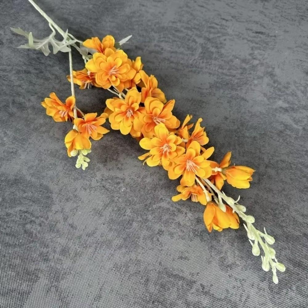 Искусственные флокированные дельфиниумы большого размера, шелковые поддельные цветы, композиция, свадебный декор