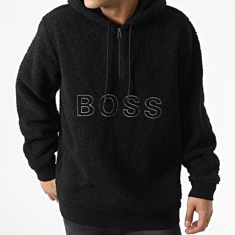 HUGO BOSS Sweatshirts Men's Black Hooded Thickened 50462543 10239063 1