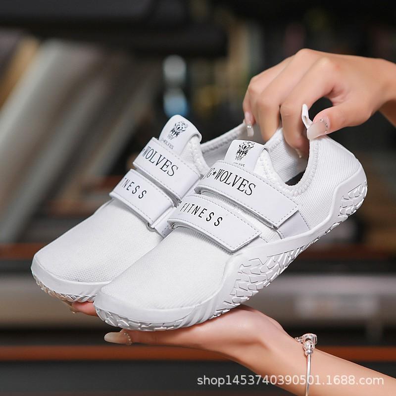Low-Cut Indoor Training Shoes Squat Deadlift Powerlifting Yoga Barefoot Style Non-Slip Rubber Sole Breathable Mesh