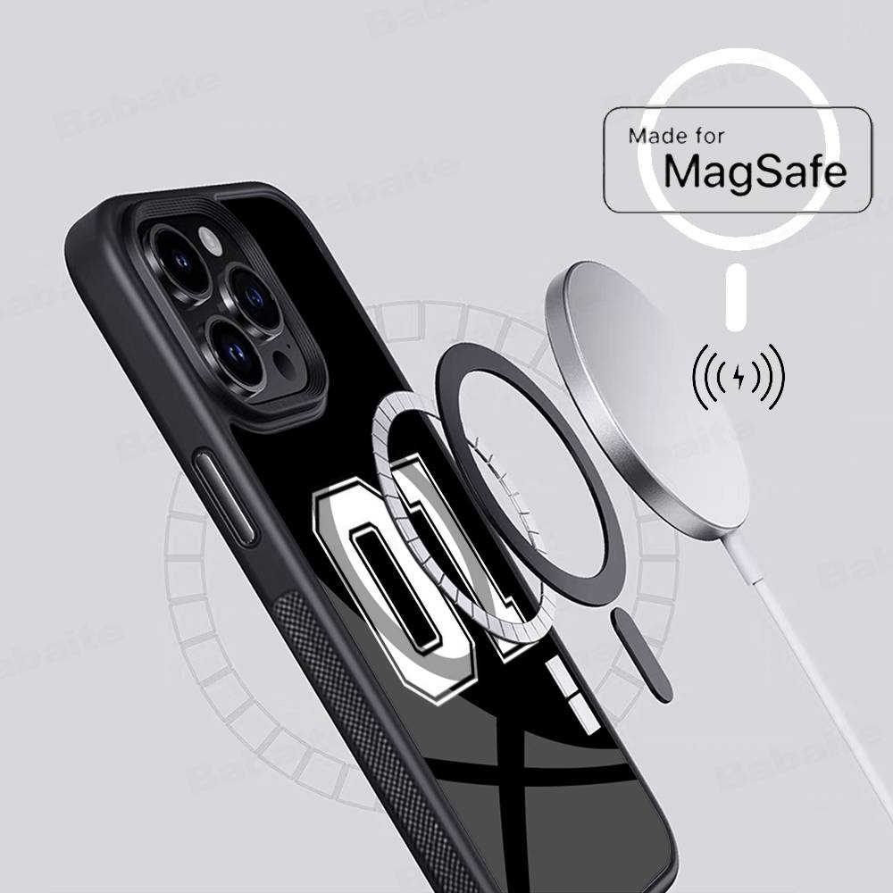 Number Football Phone Case Magnetic Case For iPhone 17 16 15 14 13 12 11 For Magsafe Wireless Charge Cover