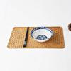 Natural Woven Rattan Indoor Placemats Rectangular Tablecloths Durable Table Mats  Kitchenware