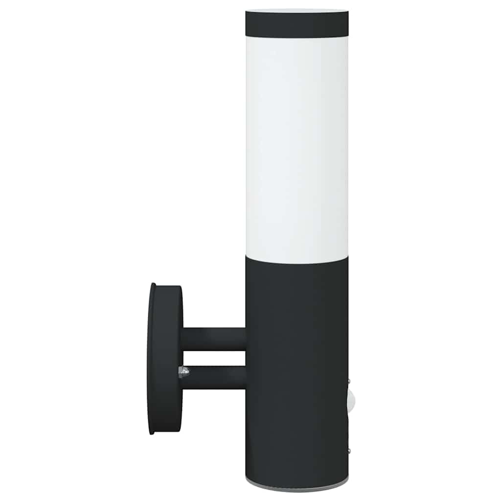 Outdoor Wall Lamp Black 15 x 7.5 x 33 cm Stainless Steel and Plastic