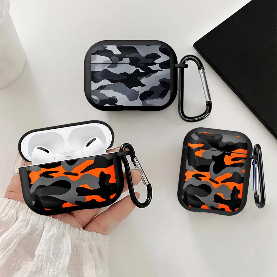 Чехол для Airpods 2 3 Pro3 1 Pro Pro2 4 Чехлы для наушников Cover Камуфляжный дизайн
