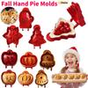 Осенние мини-формы для ручных пирогов, инструменты для прессования теста, формы для карманных пирогов на Хэллоуин и Рождество, формы в виде яблока, тыквы и желудя, инструменты для выпечки