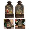 Christmas Lantern Desktop Decoration Glitter Pathway Street Lamp Hanging Water for