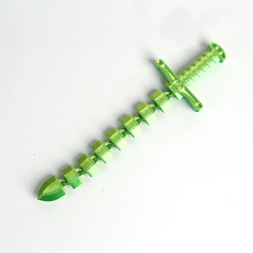 Деформирующийся меч, напечатанный на 3D-принтере, Аксессуары для интерьера, Хлыст, Согнутый, Деформированный, Растянутый, Фиксирующийся, Гибкие мечи, Украшения для дома