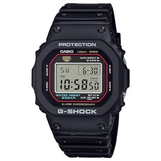 Наручные часы Casio G-Shock, модель-перевыпуск первого поколения, изготовленная из биомассы, DW-5000R-1AJF, мужские, черные.