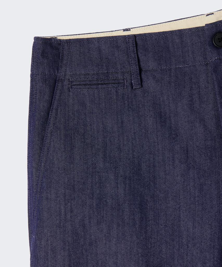 MUSINSA STANDARD Slub Denim-Like Officer Pants [Medium Indigo]