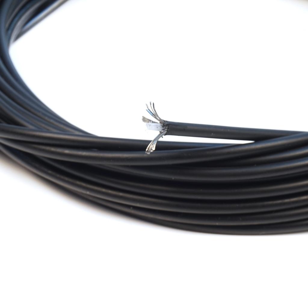 BWR5629 Steel Cable Rope Wire Sound Isolation Protection Hose Inner Diameter 1.2 mm Outer Dia 4 mm Length 10 Meters for Universal Many Car Motorcycle
