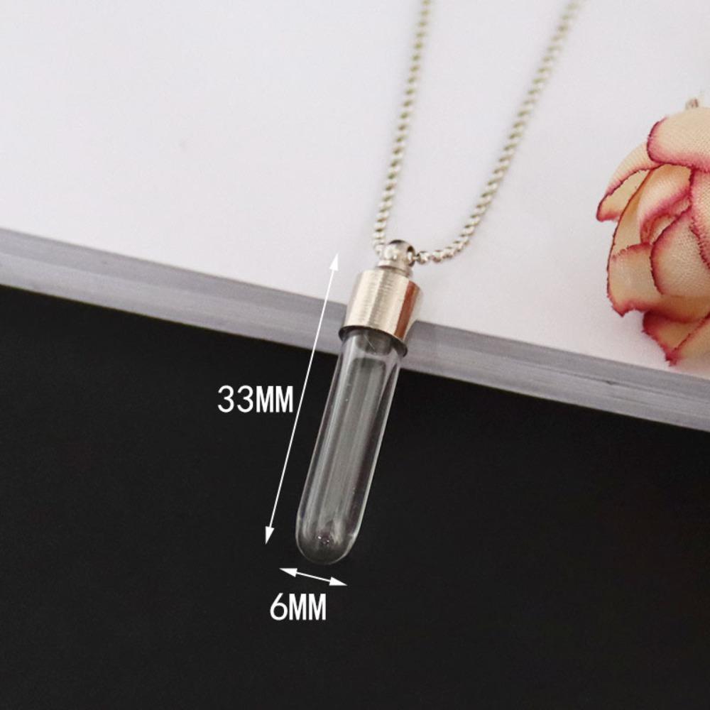 Ожерелье с заполняемым флаконом и цепочкой из шариков, ожерелье с подвеской в виде бутылки, новые ожерелья из стеклянных бутылок