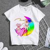 Unisex Summer White Shortsleeved Sailor Moon Tshirt Pretty Sailor Moon Design Casual Top For Children Adults