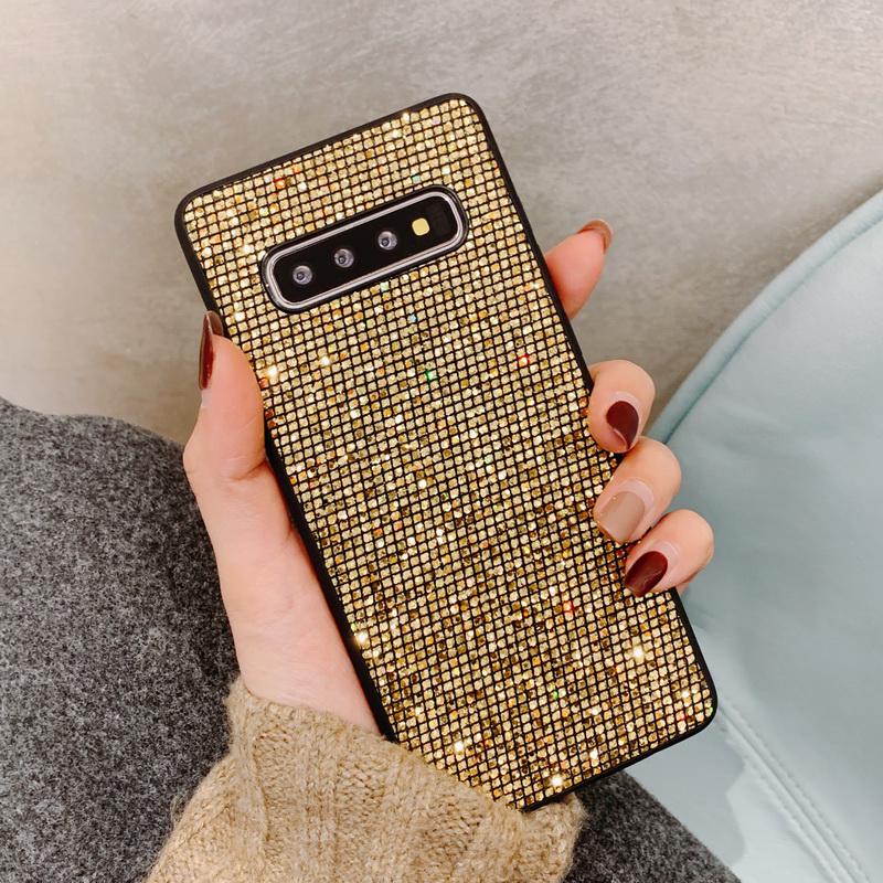 Для Samsung A13 A14 A15 A16 A23 A33 A53 A73 Redmi Note 13 12 11 Pro 12S Huawei iPhone роскошный блестящий блестящий жесткий ПК + мягкий TPU противоударный чехол для телефона