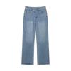 Womens High-Waisted Wide-Leg Denim Pants Relaxed Fit Straight Cut Washed Vintage Style 2026