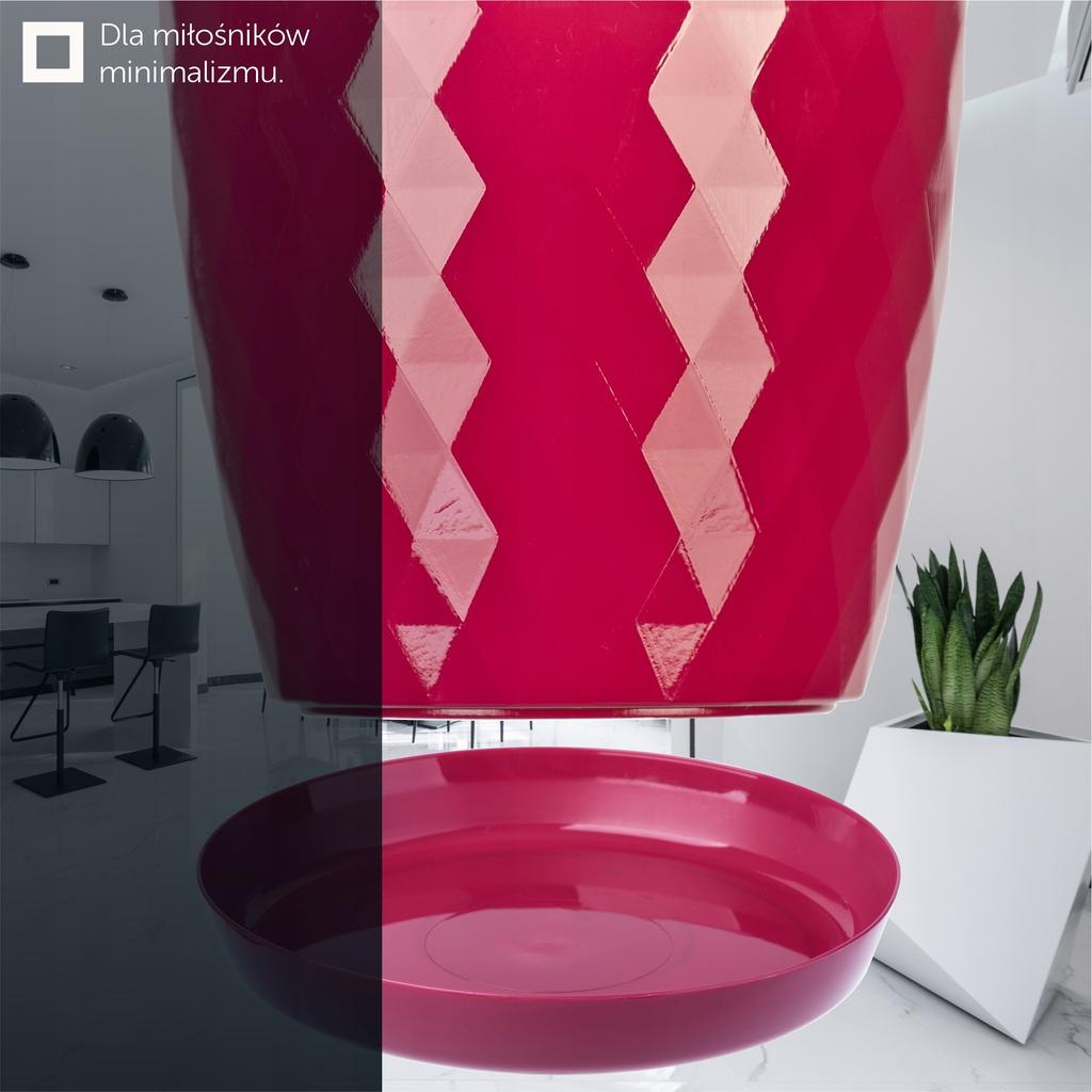 KADAX Пластиковый горшок с подставкой Кашпо для цветов 12см Розовый