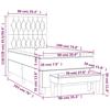 Box Spring Bed with Mattress Dark Green 90 x 190 cm Velvet
