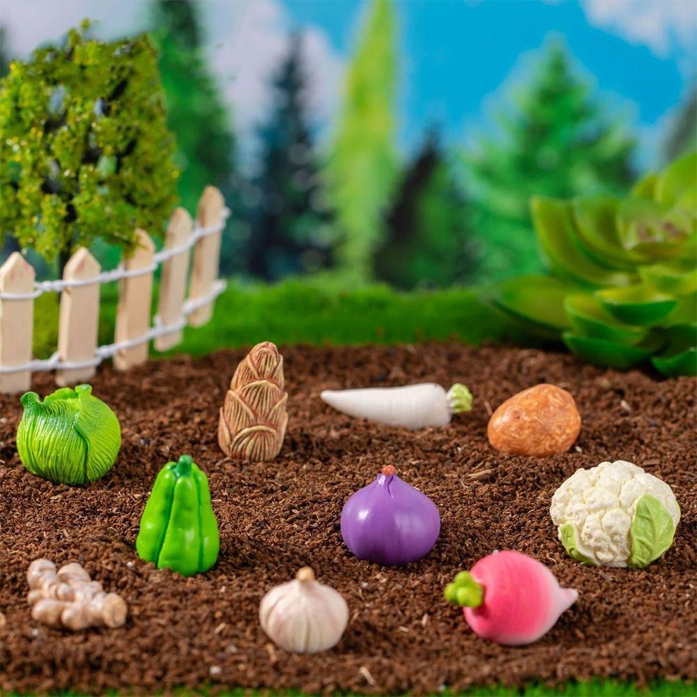 Vegetable Figurines Miniatures Imitation Vegetable Micro Landscape Ornaments For Home Decorations Room Decor