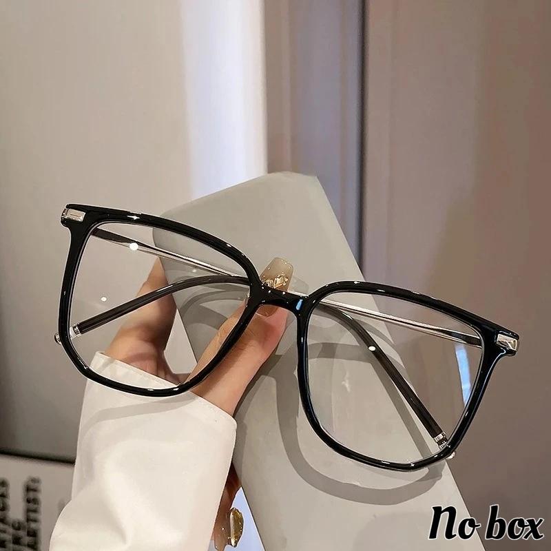 Men'S And Women'S Luxury High-Definition Anti-Blue Light Myopia Glasses Neutral Fashion New Square Large Frame Myopia Glasses