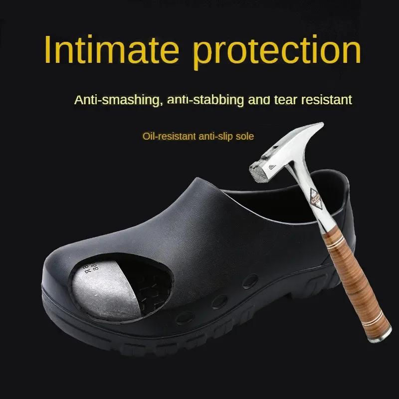 Модная поварская обувь Кафетерий Нескользящая Водонепроницаемая Ударопрочная Алюминиевый подносок Отельные рабочие сандалии Кухонная защитная обувь Zapatillas Hombre
