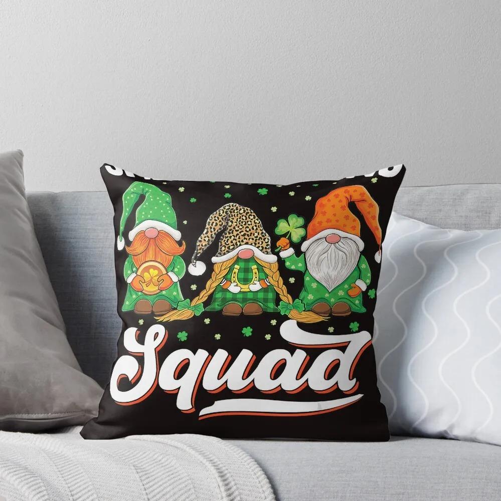 Green Dwarf Clover St. Patrick's Day Pattern Decorative Pillowcase Cushion Cover Print Decoration Living Room Office Home