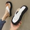 2021 Summer New Cool Slippers Women's Pinch Feet Thick-soled Flip-flops Women's Sandals Wear Flat-soled Beach Shoe Factory