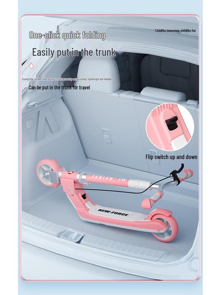 Двухколесный складной кик-скутер Monlilibebe для детей 8-12 лет