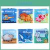 Мягкая тканевая книжка для малышей 0-3 лет, не рвущаяся, развивающая игрушка с шуршащей бумагой для младенцев и малышей