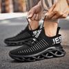 Fashion Men Sports Running Black Jogging Shoes Casual Sneakers Men Outdoor Breathable Mesh Women Light Shock-absorption Black Tennis