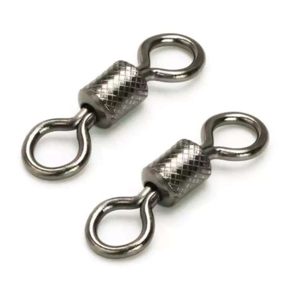 Rings Stainless Steel Ball Bearing Swivel Fishing Swivels Fishing Hook Connector Rolling Swivel
