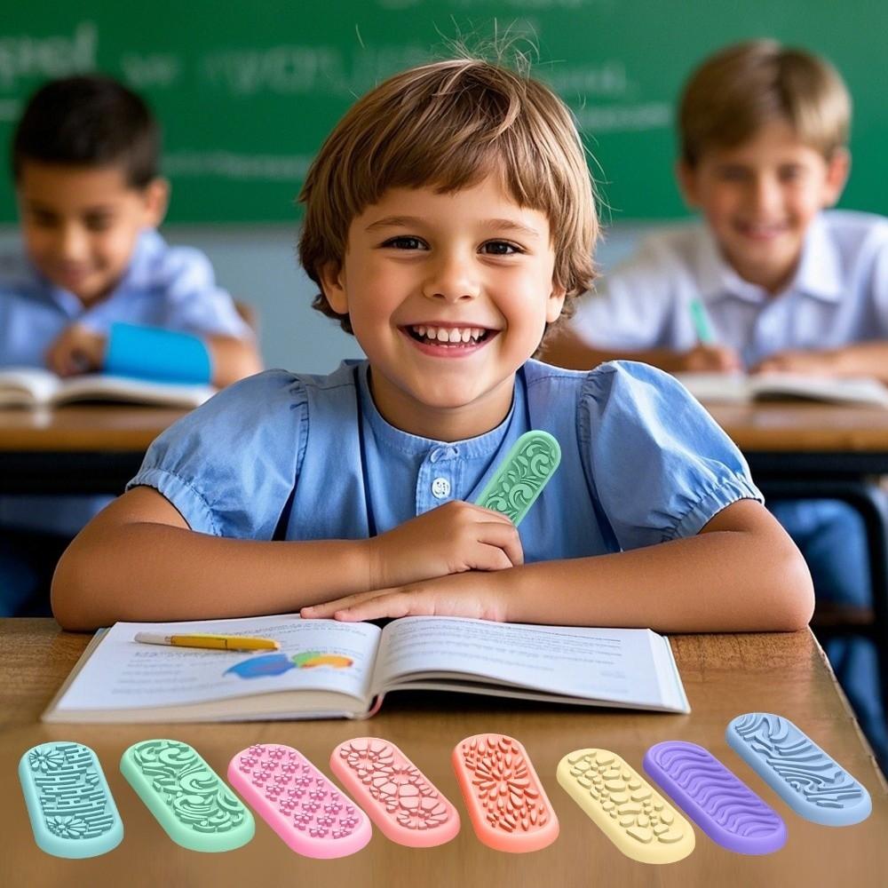 Portable Size Sensory Stone Toy Soft Silicone Silicone Sensory Strip Office Workers